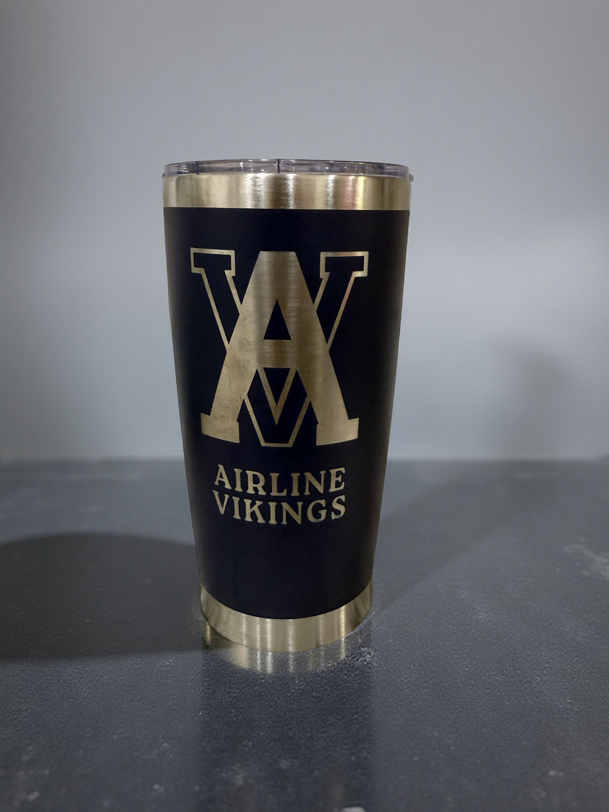 Engraved Airline Vikings Stainless Steel Drinkware