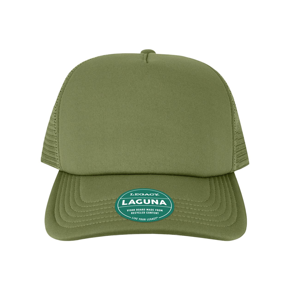 Custom Patch Hat – Leather or Full Color Logo | Legacy Laguna Trucker Hat | Business Church Branding