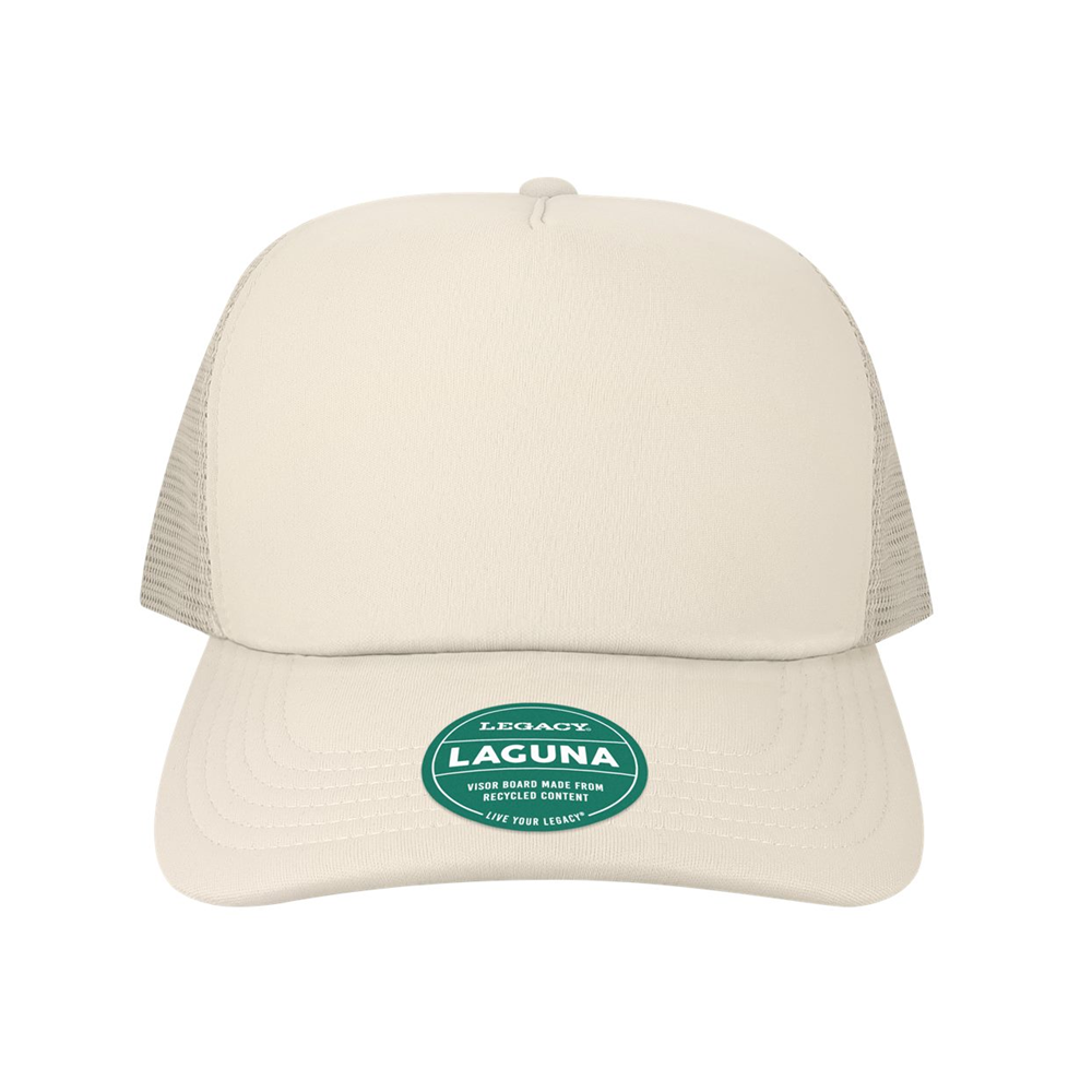 Custom Patch Hat – Leather or Full Color Logo | Legacy Laguna Trucker Hat | Business Church Branding