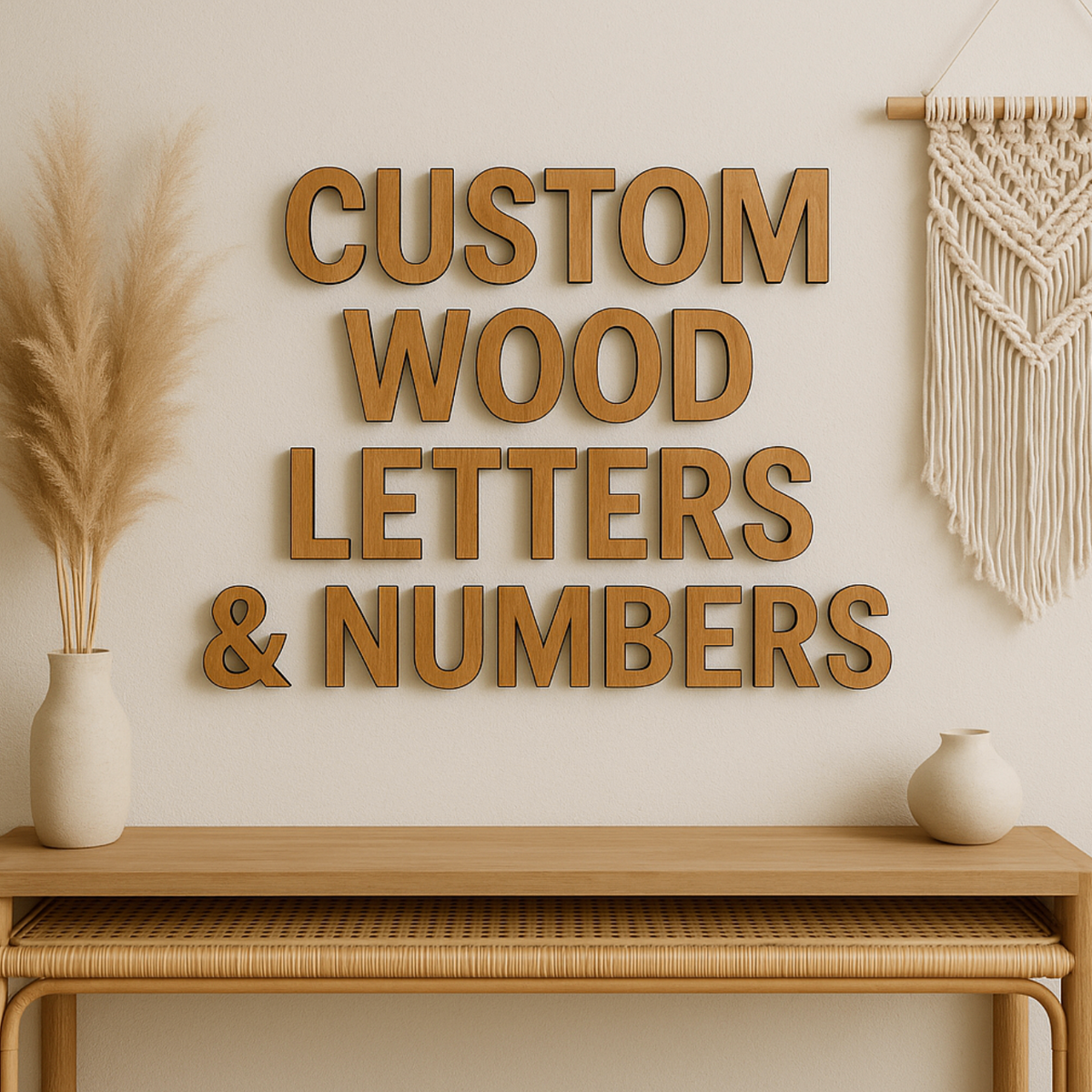 CUSTOM WOOD Letters &amp; Numbers
