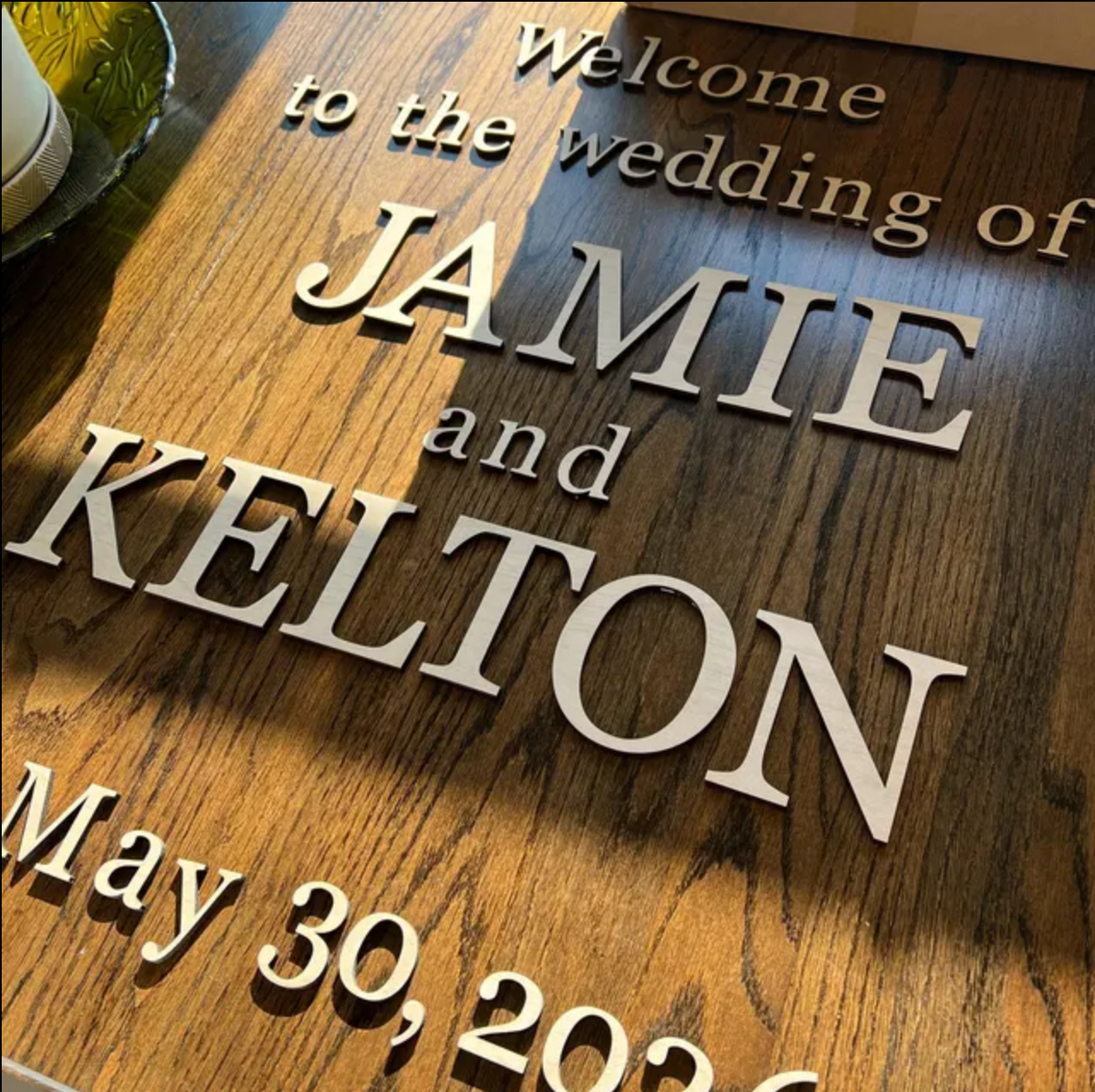 Custom stained Wooden Wedding Sign Letters, Rustic Wedding Décor