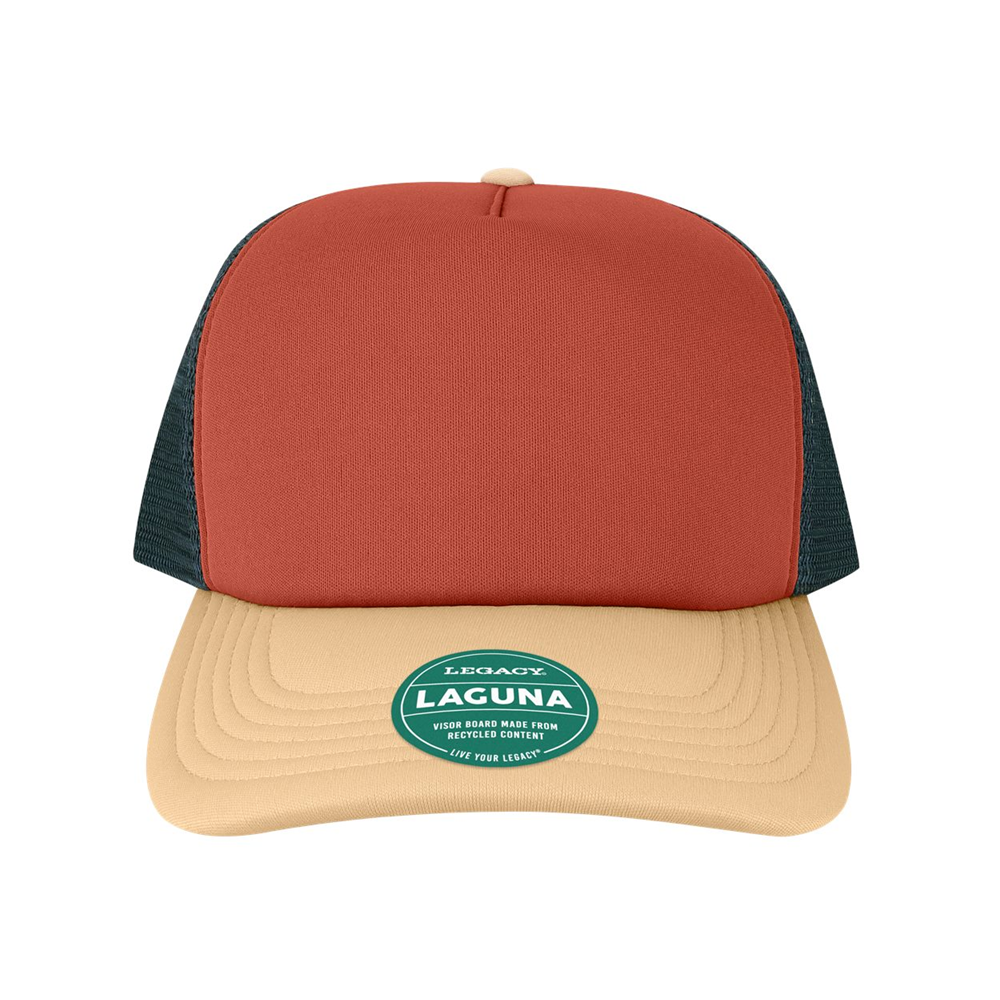 Custom Patch Hat – Leather or Full Color Logo | Legacy Laguna Trucker Hat | Business Church Branding