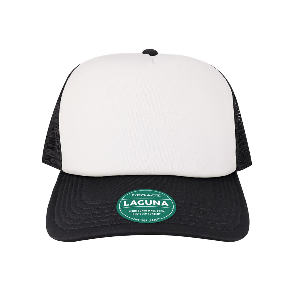 Custom Patch Hat – Leather or Full Color Logo | Legacy Laguna Trucker Hat | Business Church Branding