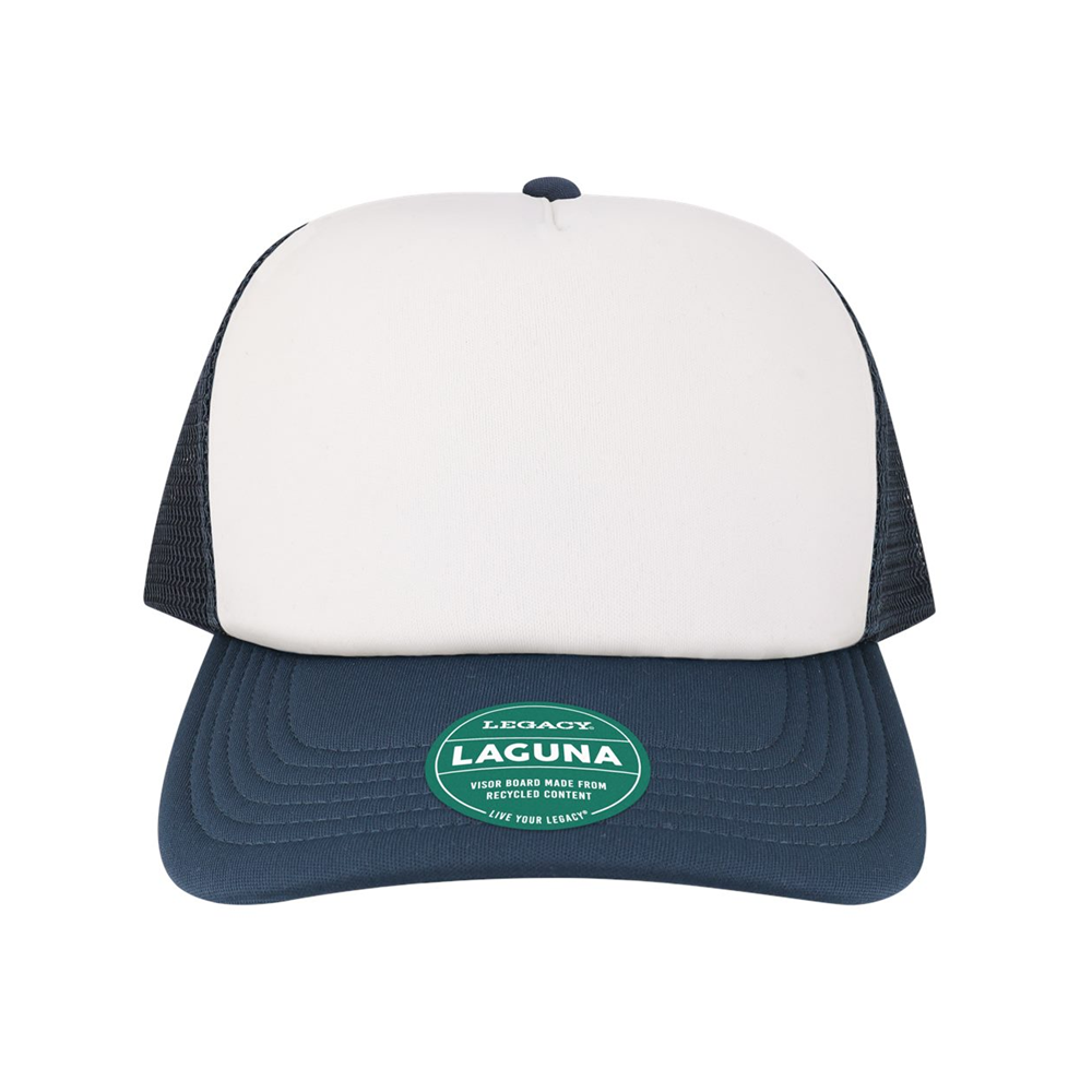 Custom Patch Hat – Leather or Full Color Logo | Legacy Laguna Trucker Hat | Business Church Branding