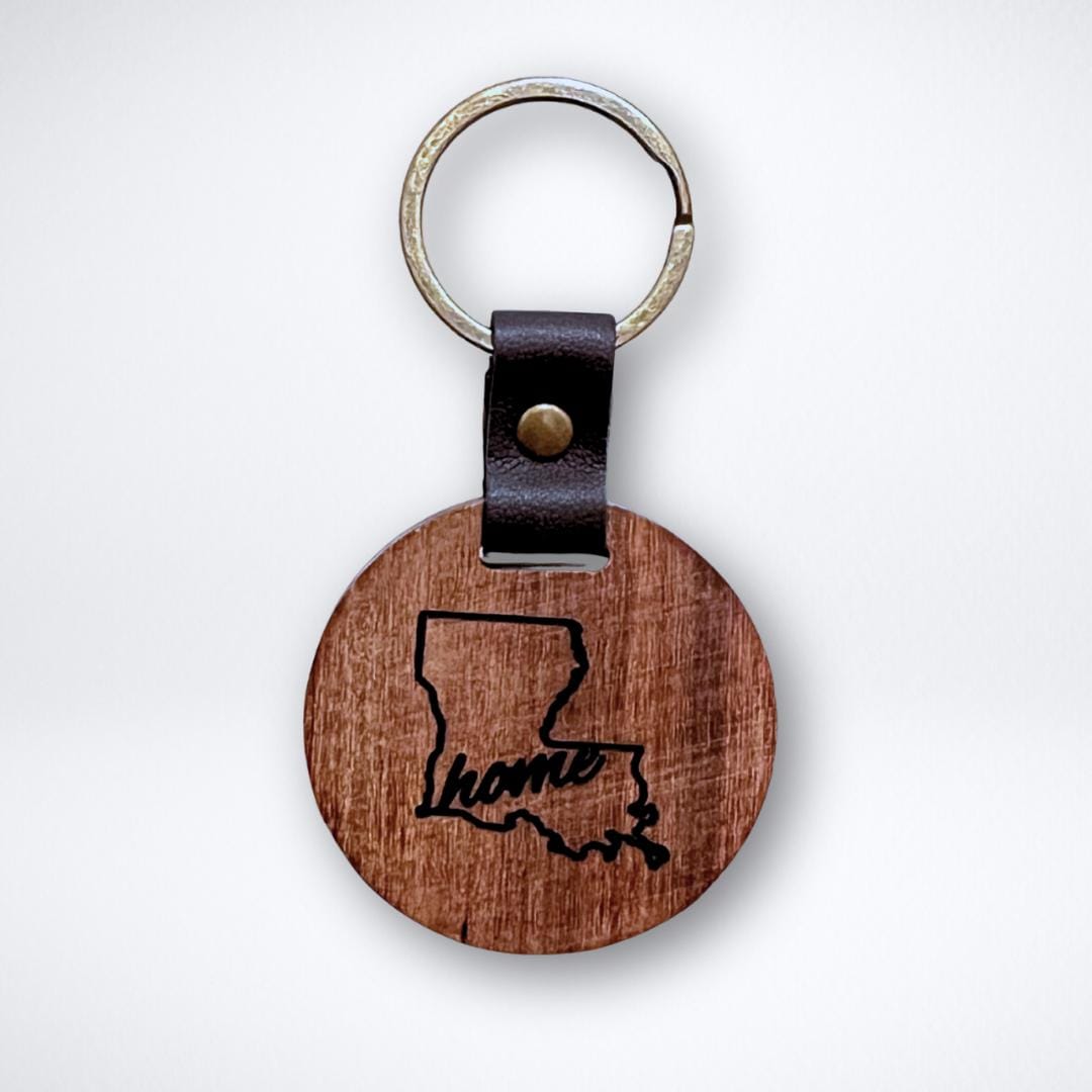 Personalized Engraved Wood Keychains