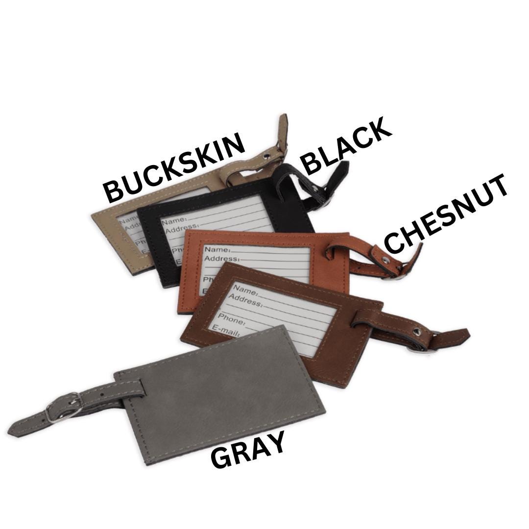Custom Faux Leather Luggage Tag