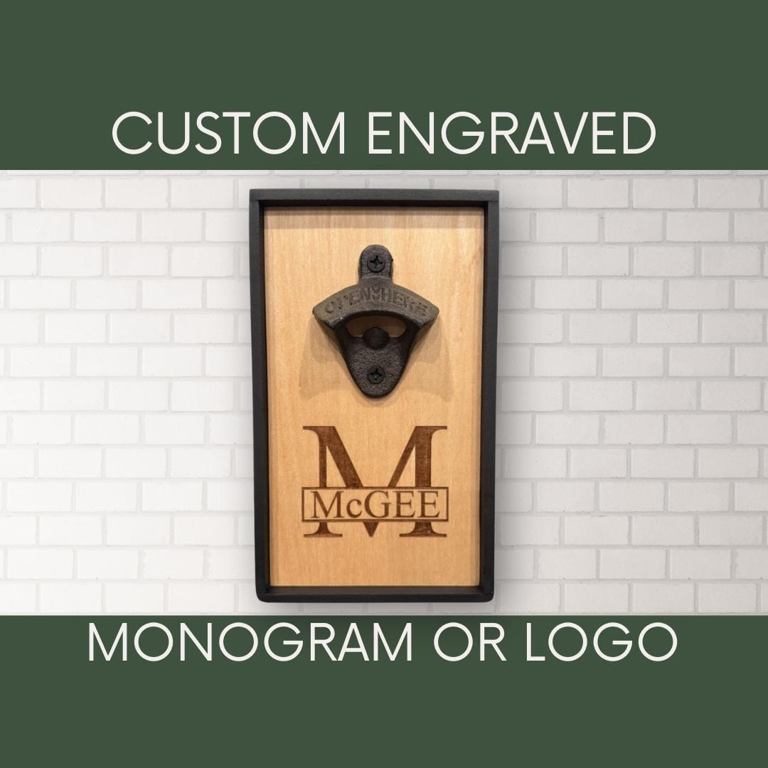 Wall-Mounted Monogrammed Bottle Opener
