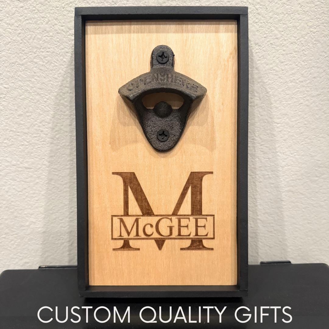 Wall-Mounted Monogrammed Bottle Opener
