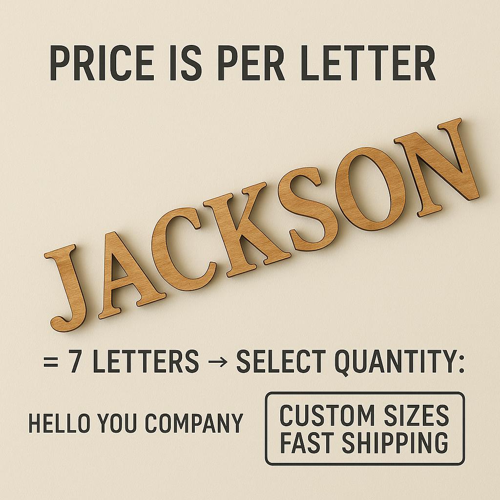 CUSTOM WOOD Letters &amp; Numbers