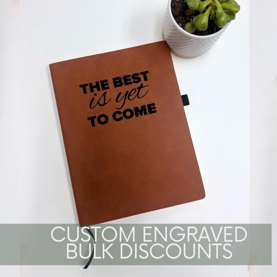 Custom Engraved Leatherette Notebook