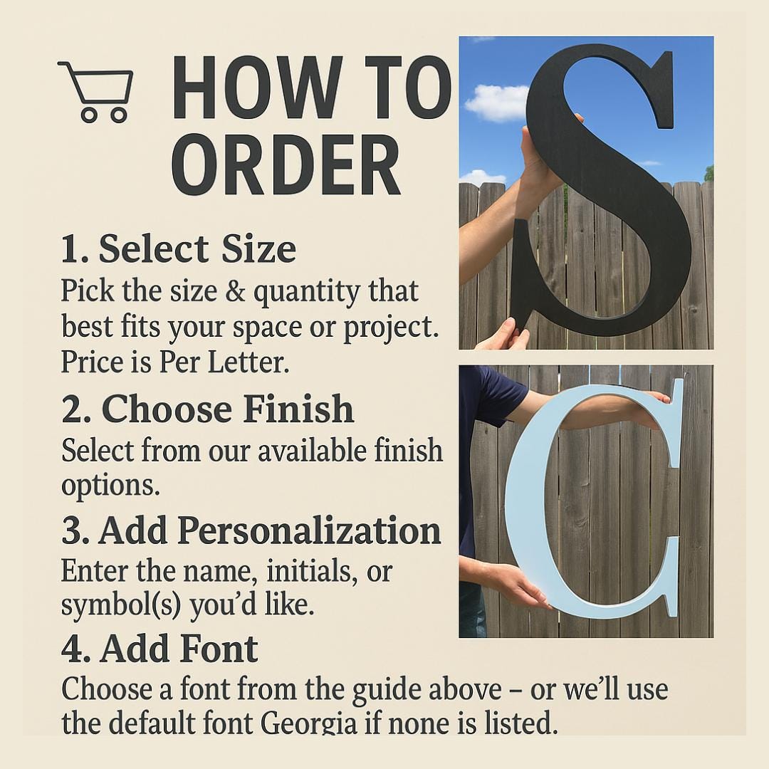 Freestanding Wood Letters with Stands