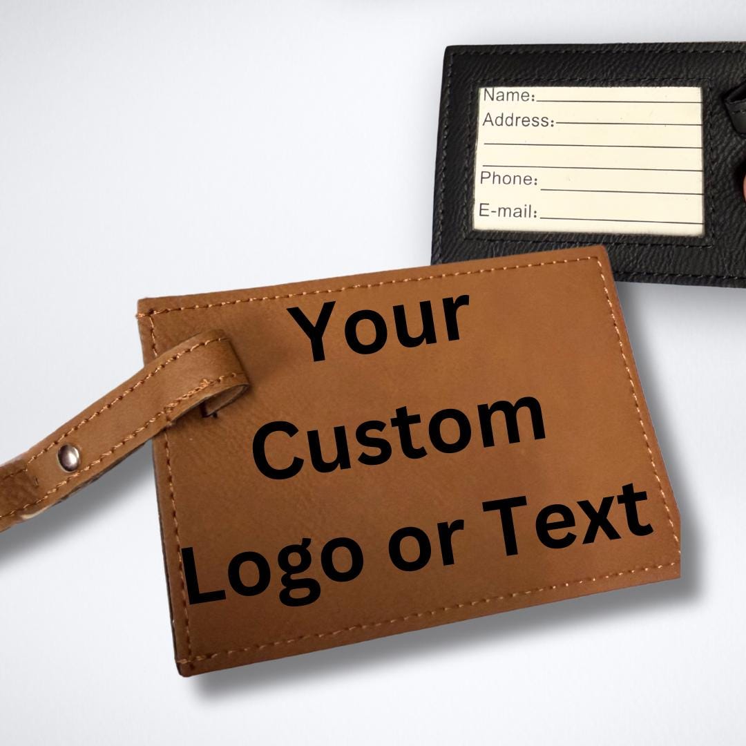 Custom Faux Leather Luggage Tag