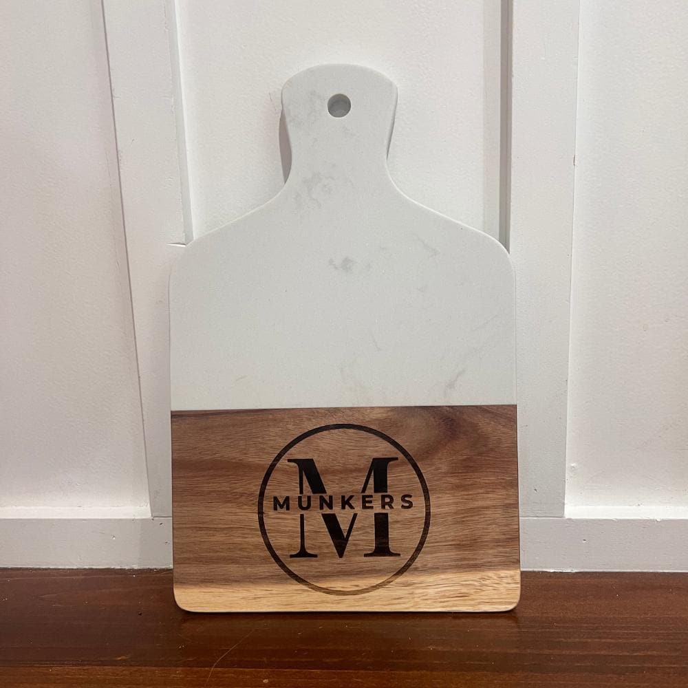 Marble and Wood Cutting Board