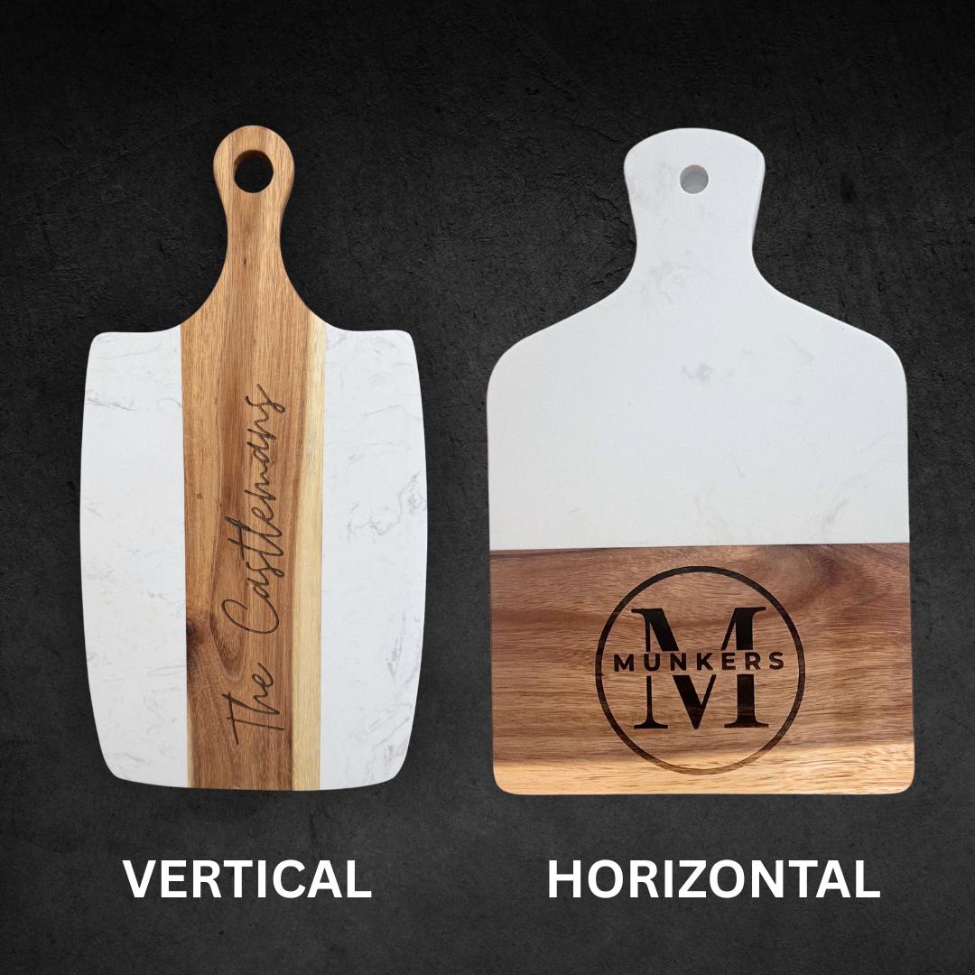 Marble and Wood Cutting Board