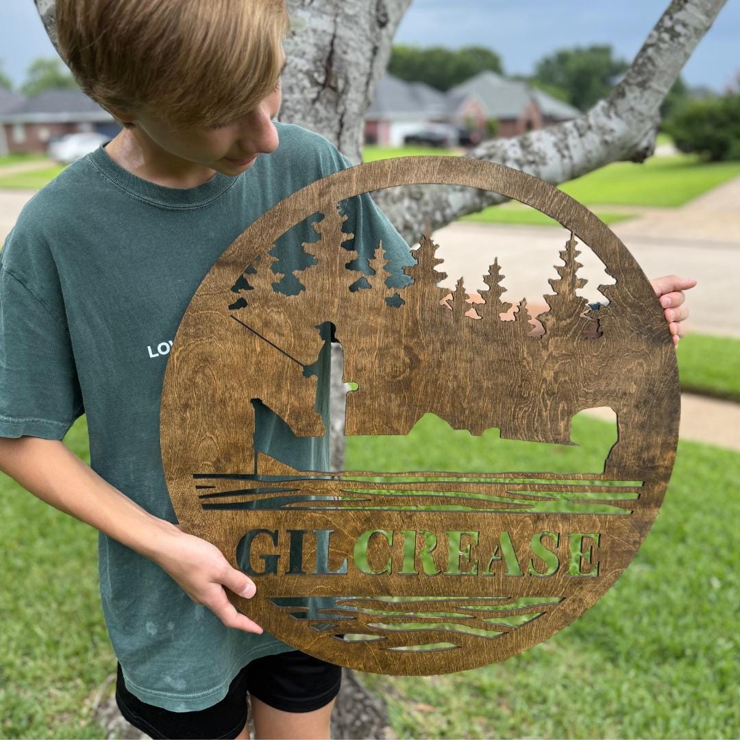 Personalized Fishing Wall Sign