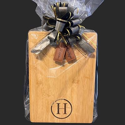 Custom Bamboo Cutting Board | 2 Personalized Keychains