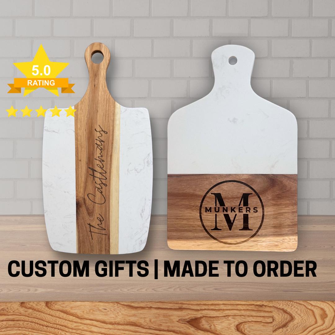Marble and Wood Cutting Board