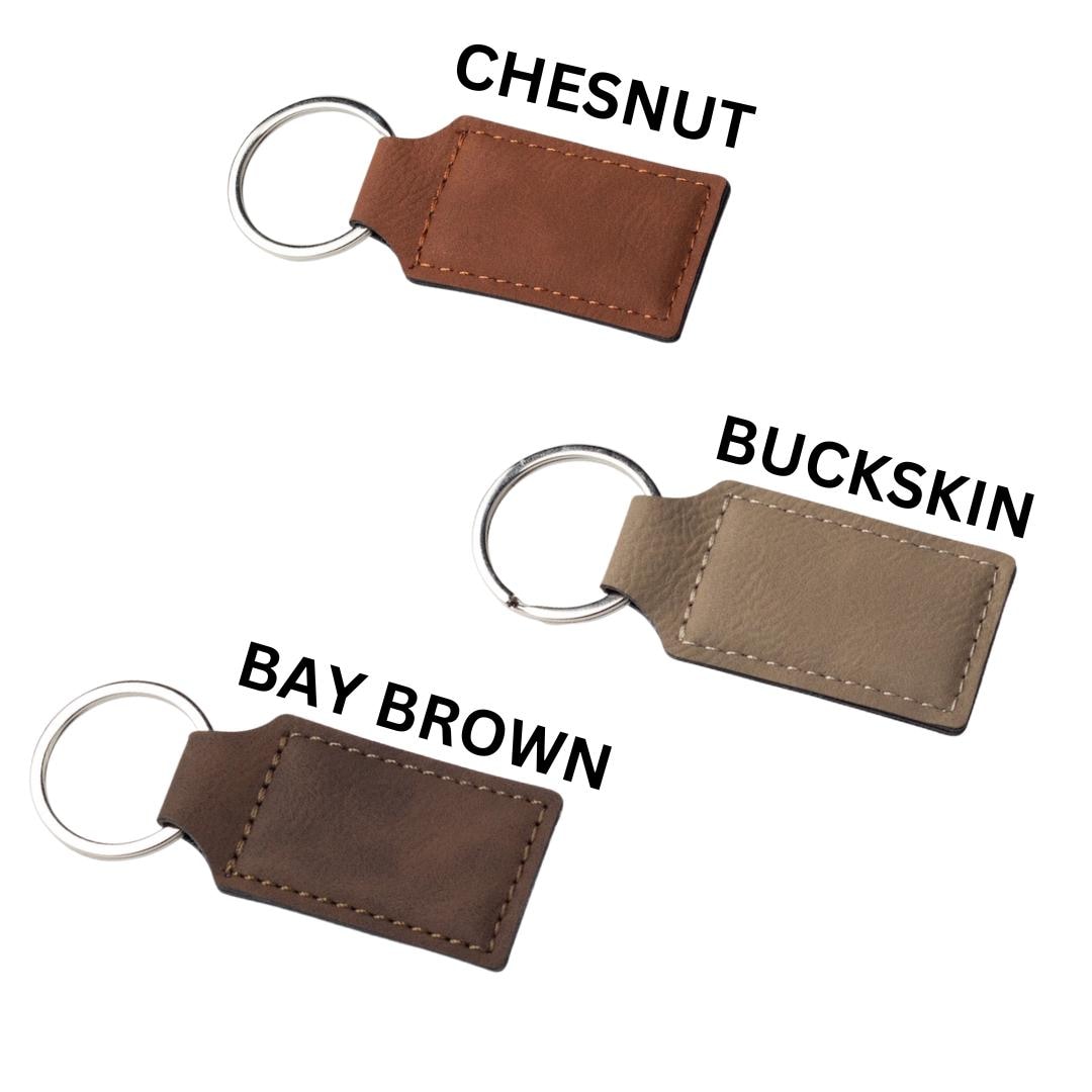Personalized or Branded Leatherette Keychain