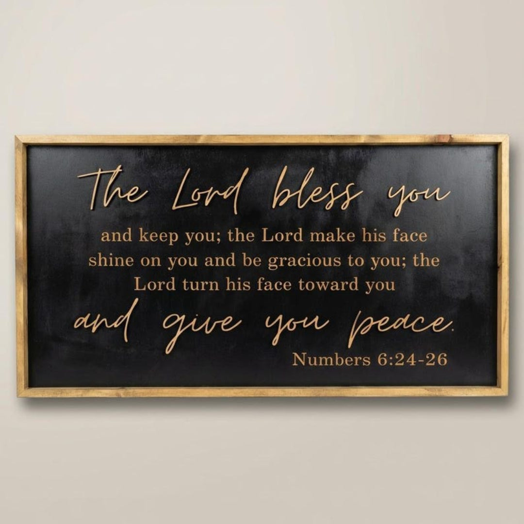 Numbers 6:24-26 Scripture Engraved Wood Sign
